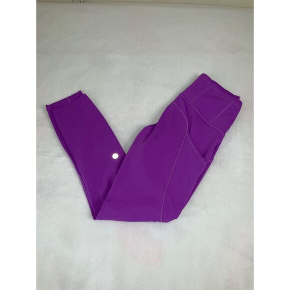 Lululemon Fast and Free High-Rise Crop 23" Moonlit Magenta, size 4 - Picture 1 of 6